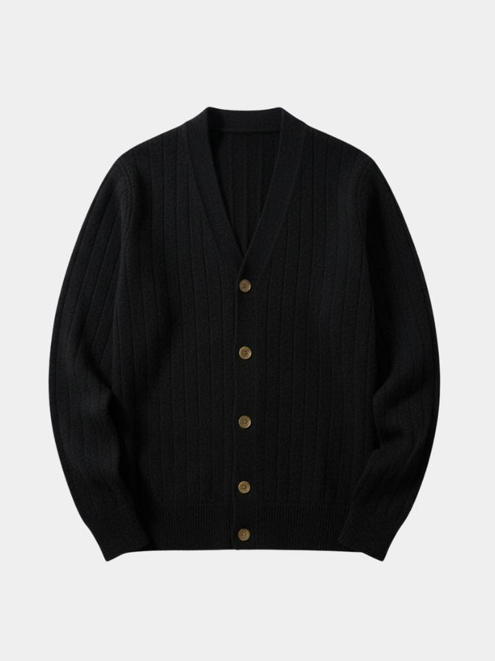 Soren | Textured Stripe Knit Cardigan