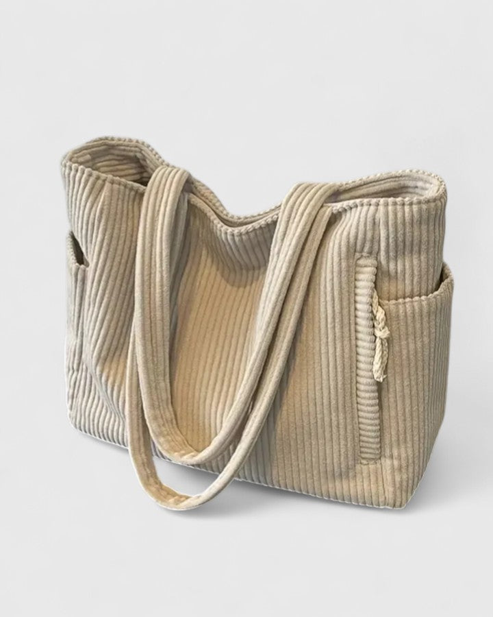 Angelique | Sophisticated Cord Tote Bag