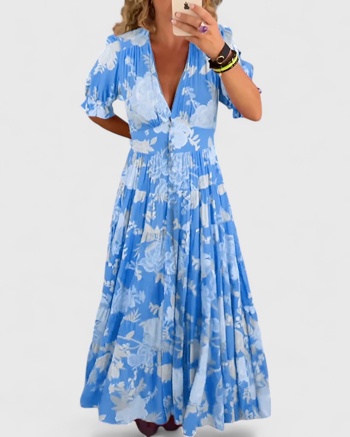 Amelia | Floral V-Neck Dress