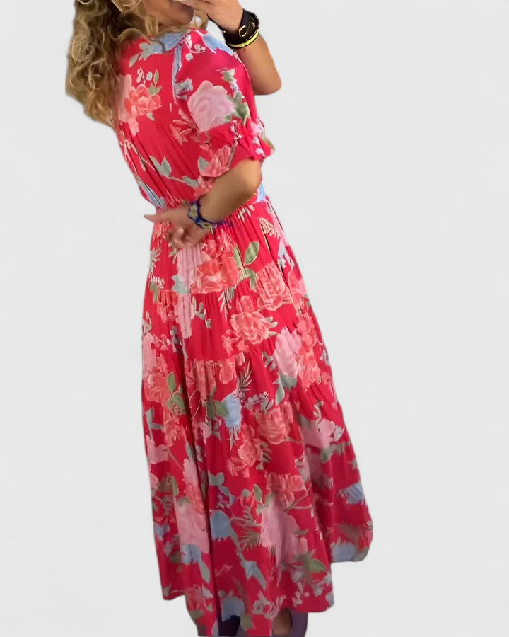 Amelia | Floral V-Neck Dress
