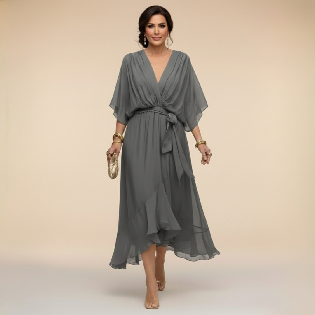 Monica | Chiffon V-Neck Dress
