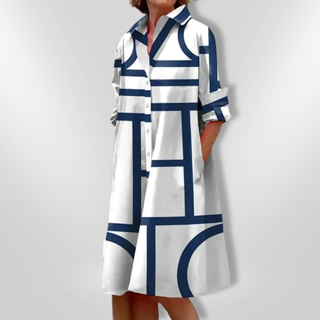 Soraya | Geometric Midi Dress