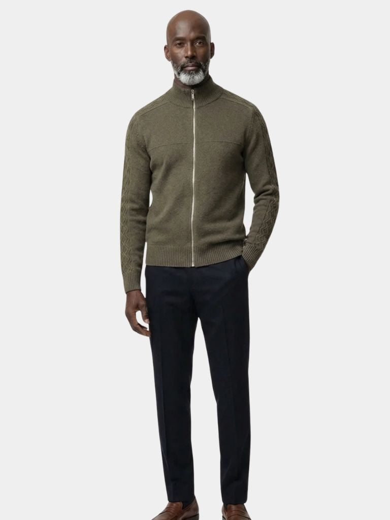 Valcrest | Cashmere Zip Turtleneck Sweater