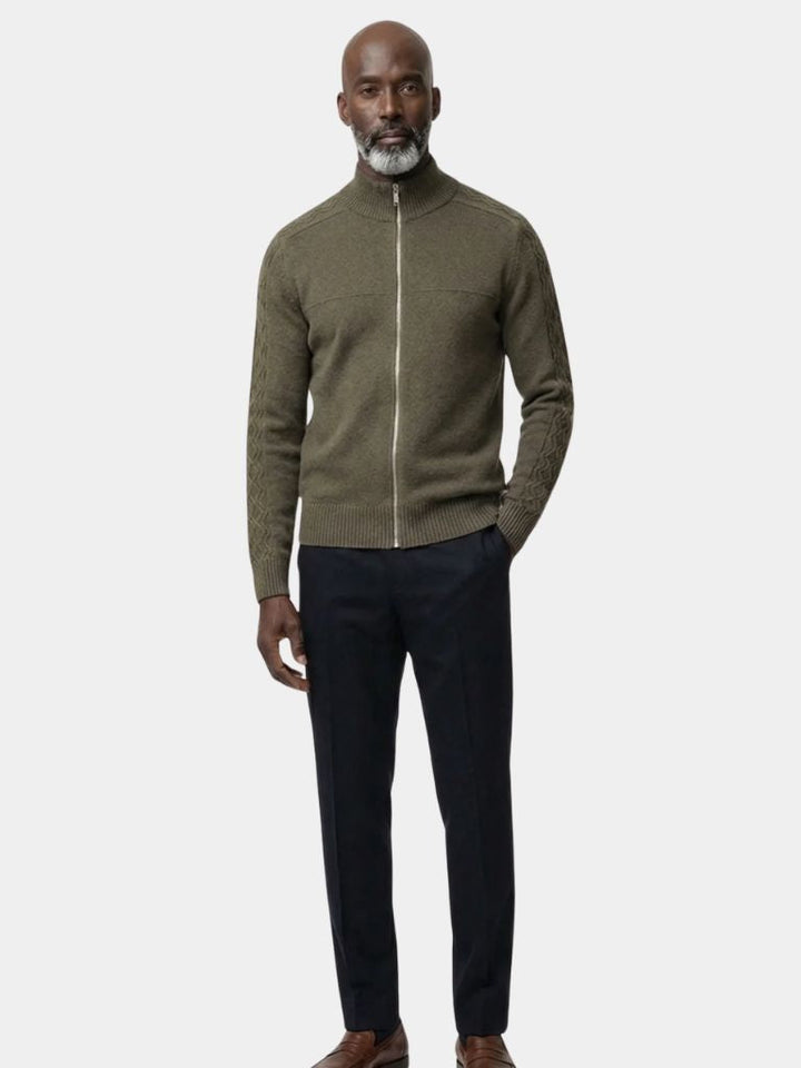 Valcrest | Cashmere Zip Turtleneck Sweater