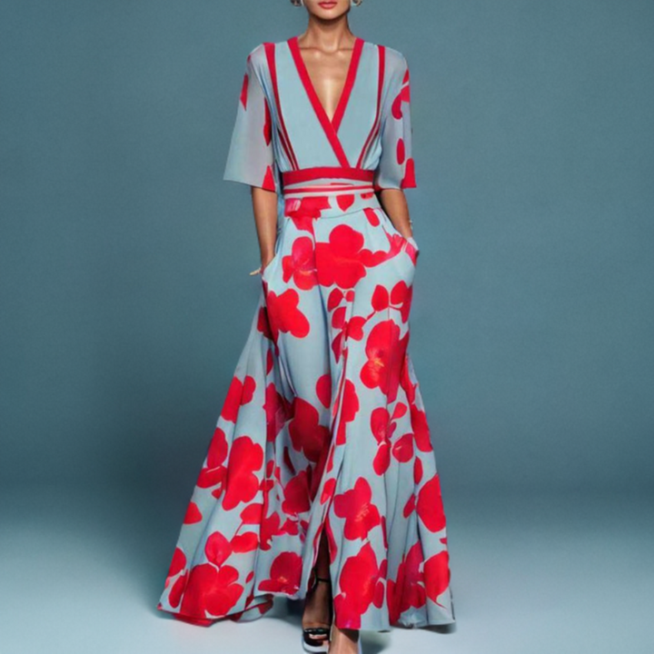 Elaira | Elegant Wrap Maxi Dress