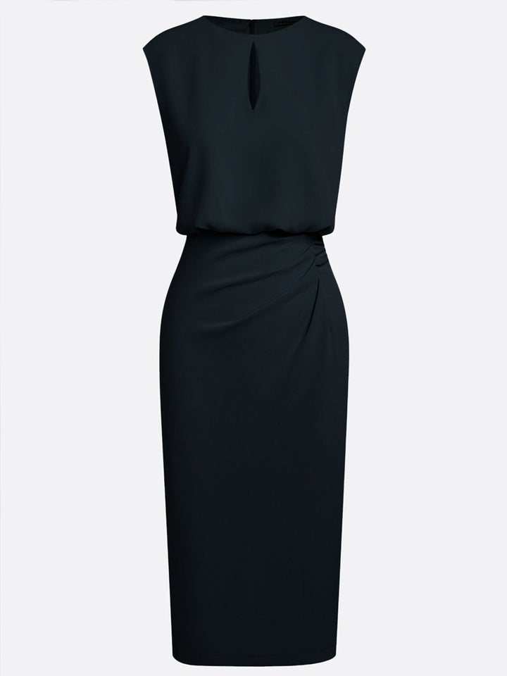 María | Chic Draped Midi Dress