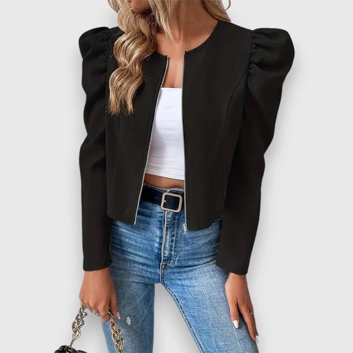 Léa | Cropped Puff Sleeve Jacket