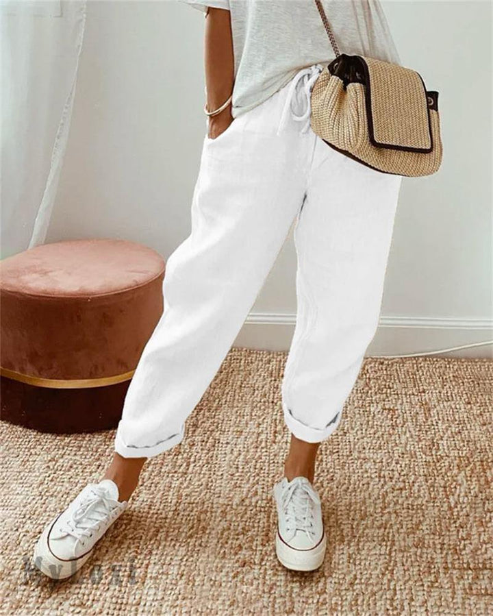 Charlotte | Cotton Linen Trousers