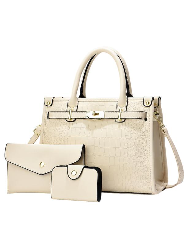 Alenor | Crocodile Embossed Handbag Set