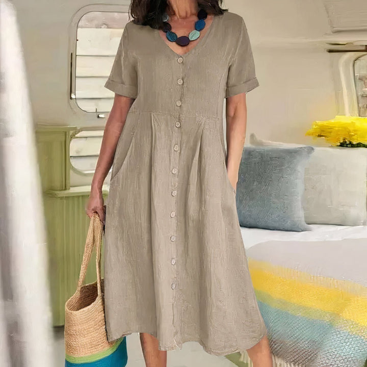 Natalie | Buttoned Elegant Dress