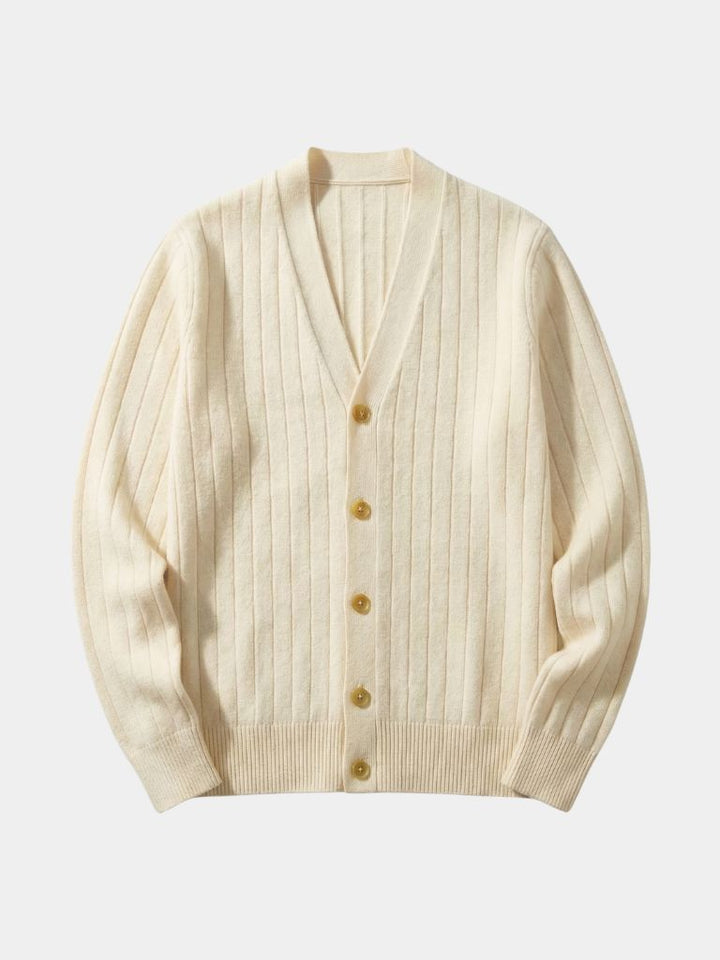 Soren | Textured Stripe Knit Cardigan