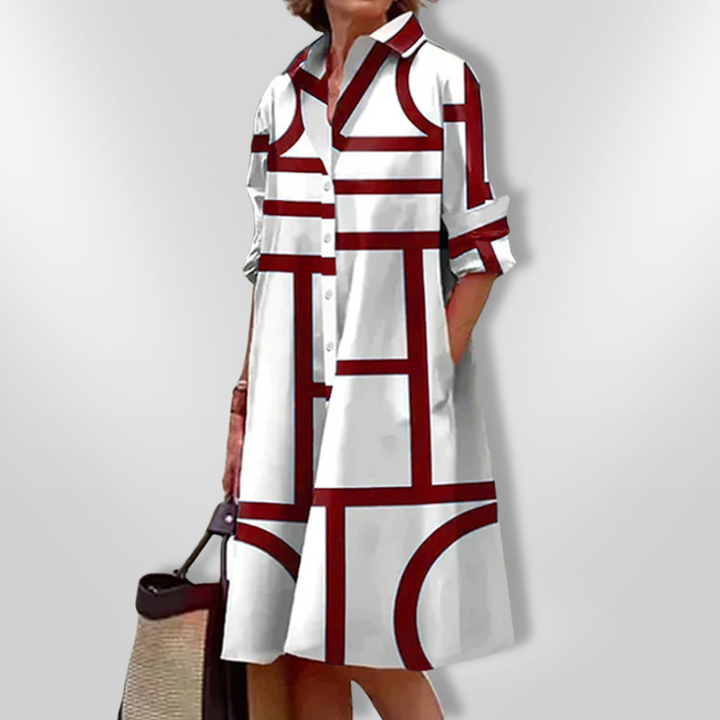 Soraya | Geometric Midi Dress
