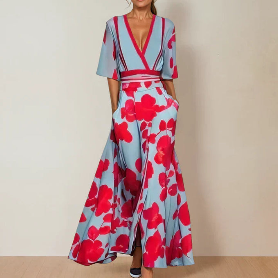 Elaira | Elegant Wrap Maxi Dress