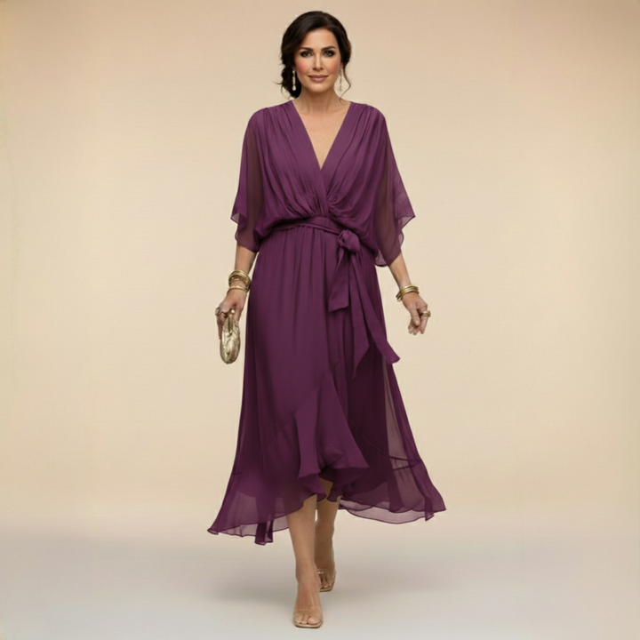 Monica | Chiffon V-Neck Dress