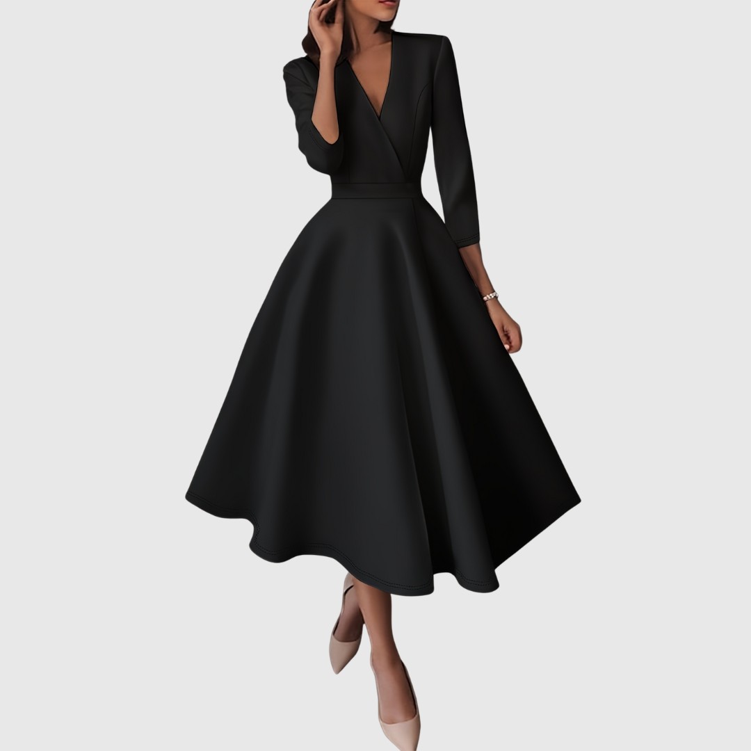 Avelie | High-Waisted Midi Dress