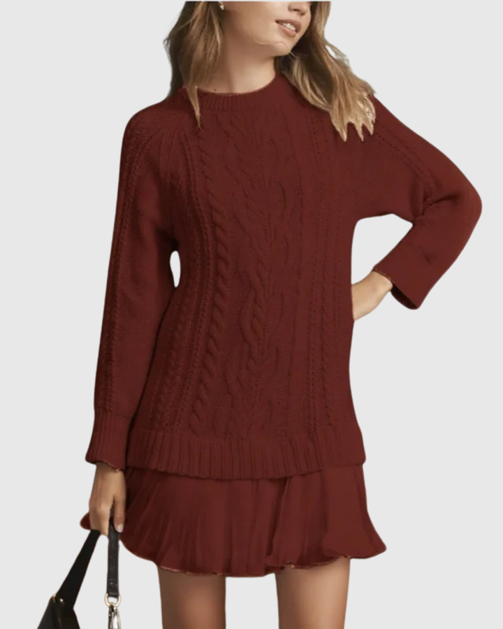 Eira | Cable Knit Sweater Dress