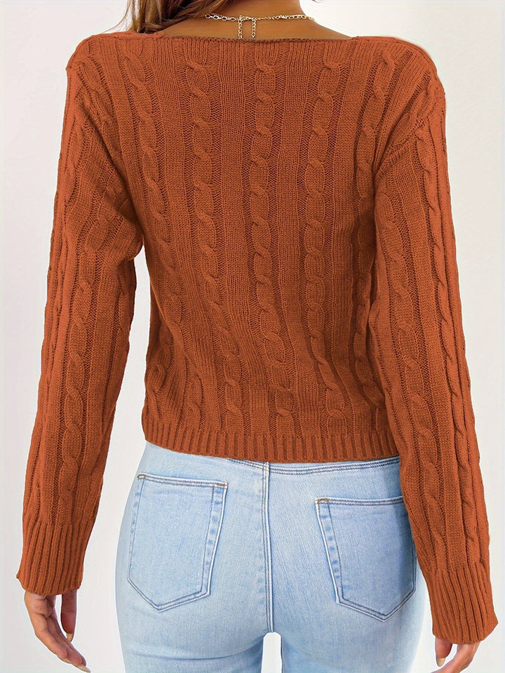 Lyvessa | Cross-Over V-Neck Sweater