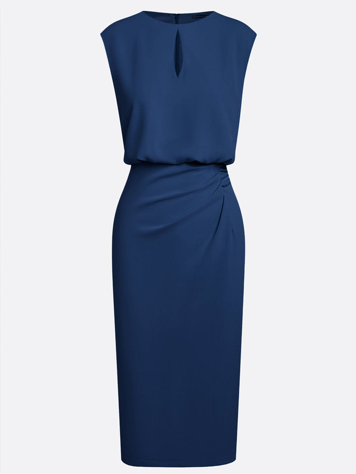 María | Chic Draped Midi Dress