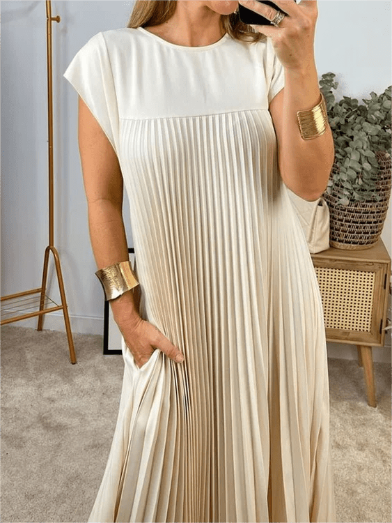 Sandra | Elegant Pleated Dress