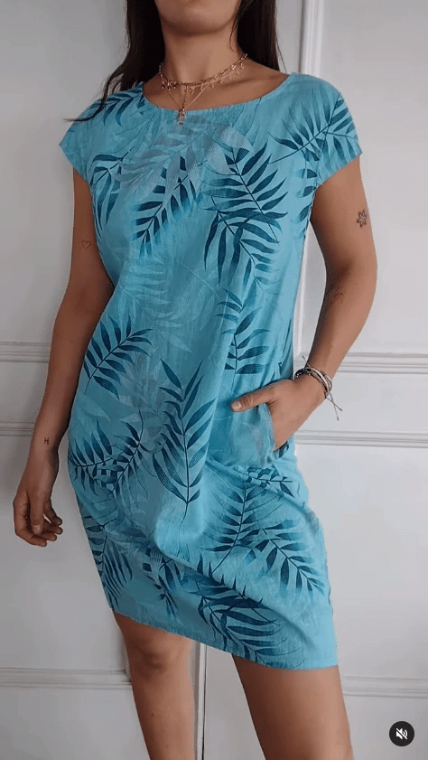 Leila | Floral Pocket Cotton Dress