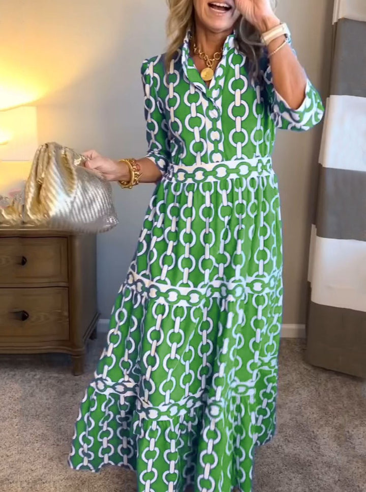 Daynara | Timeless Pattern Maxi Dress