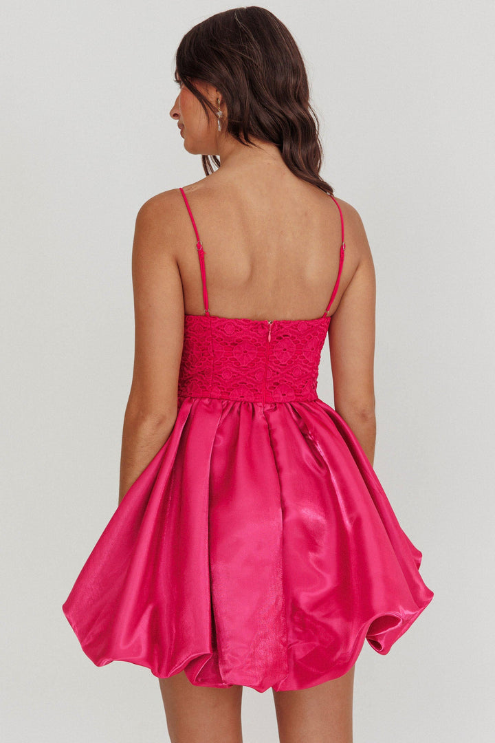 Lucia | Lace Bubble Mini Dress