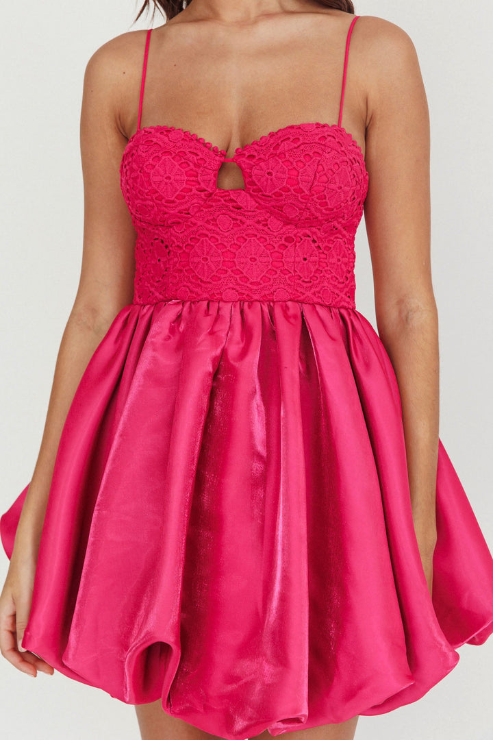 Lucia | Lace Bubble Mini Dress