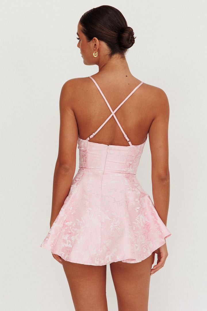 July | Jacquard Romper - Pink