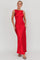 Carmine | Backless Maxi Dress - Red