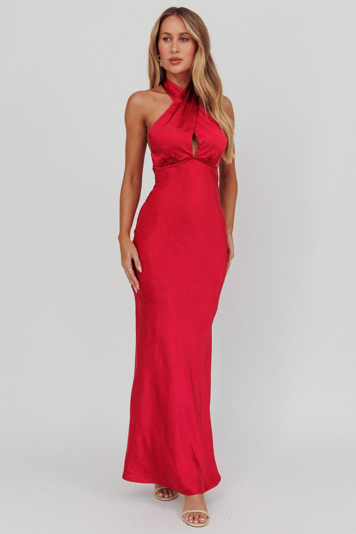 Honeymoon | Backless Halterneck Maxi Dress