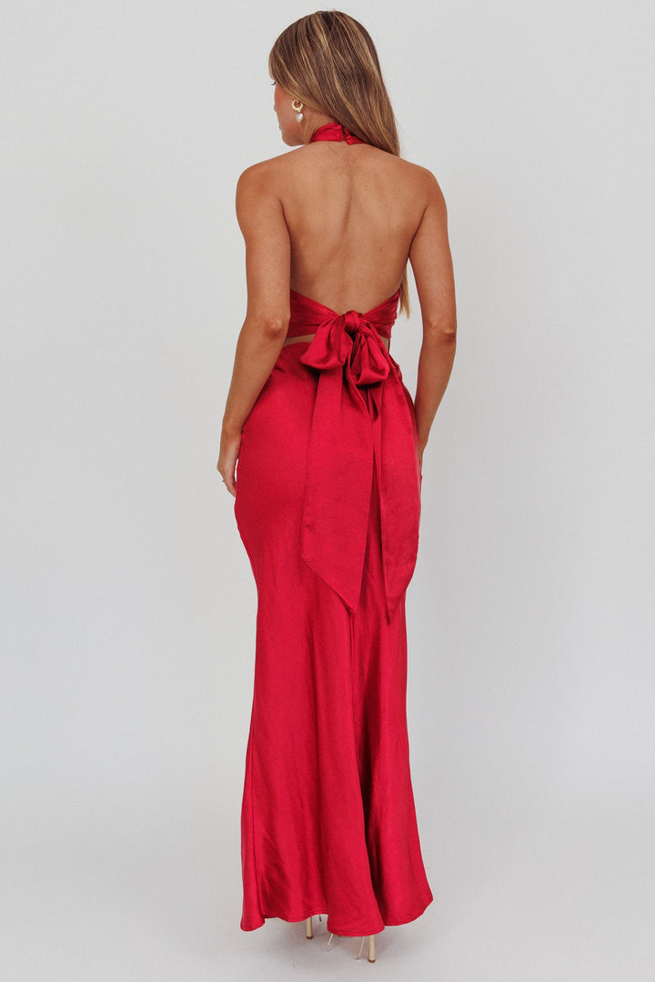 Honeymoon | Backless Halterneck Maxi Dress