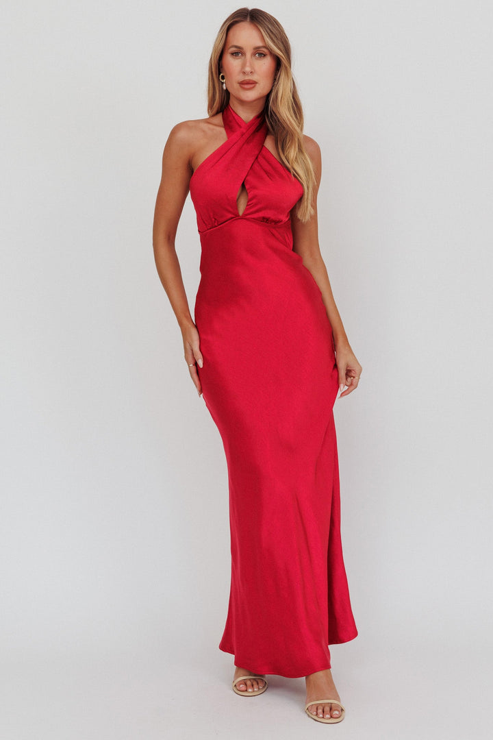 Honeymoon | Backless Halterneck Maxi Dress