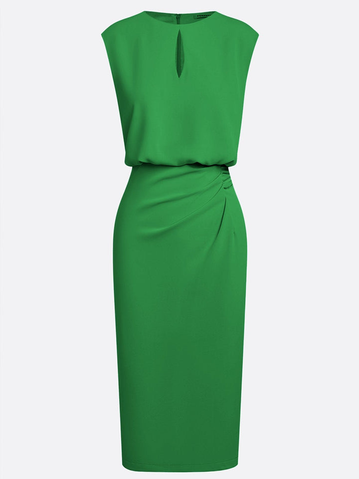 María | Chic Draped Midi Dress