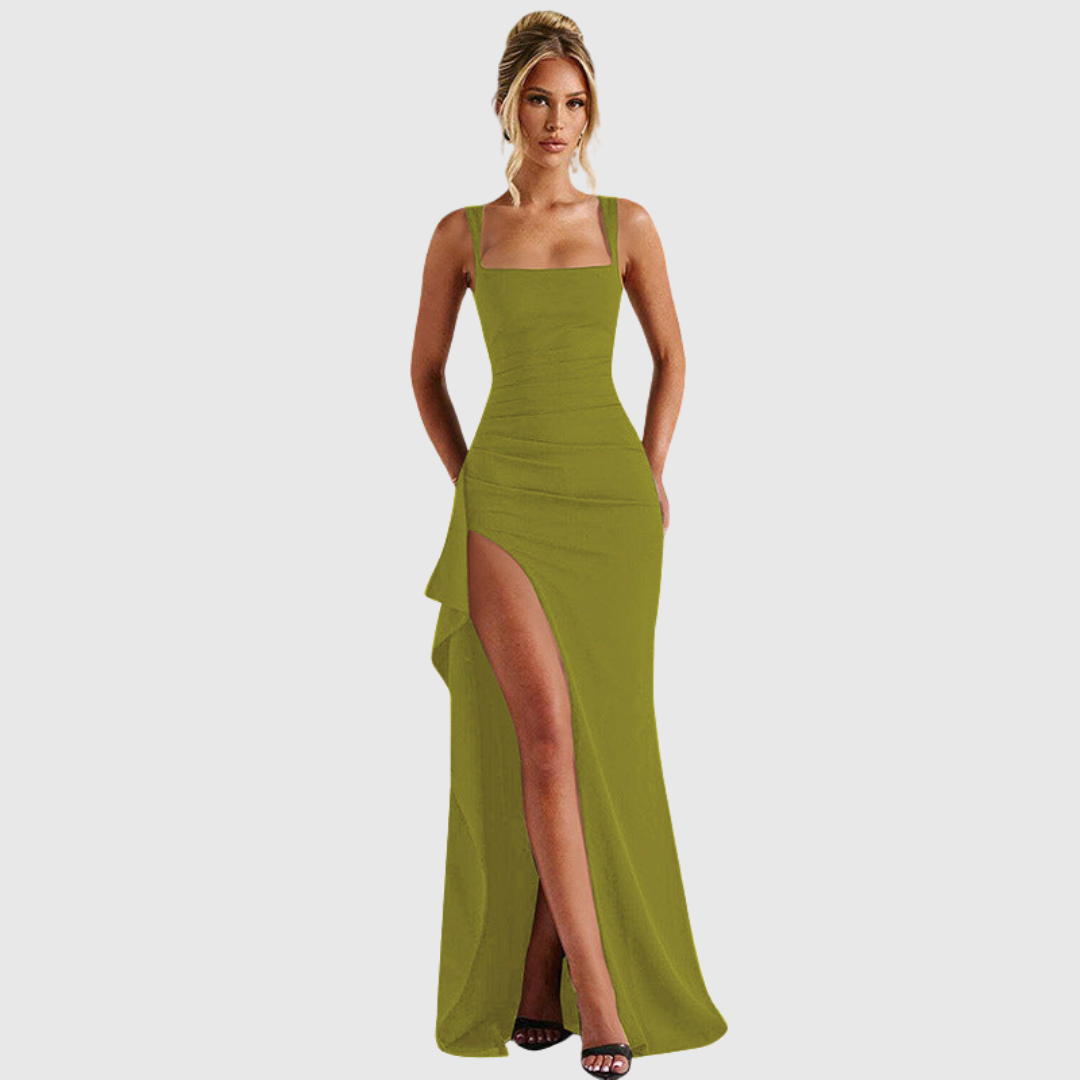 Cell | Elegant Open-Back Maxi Dress
