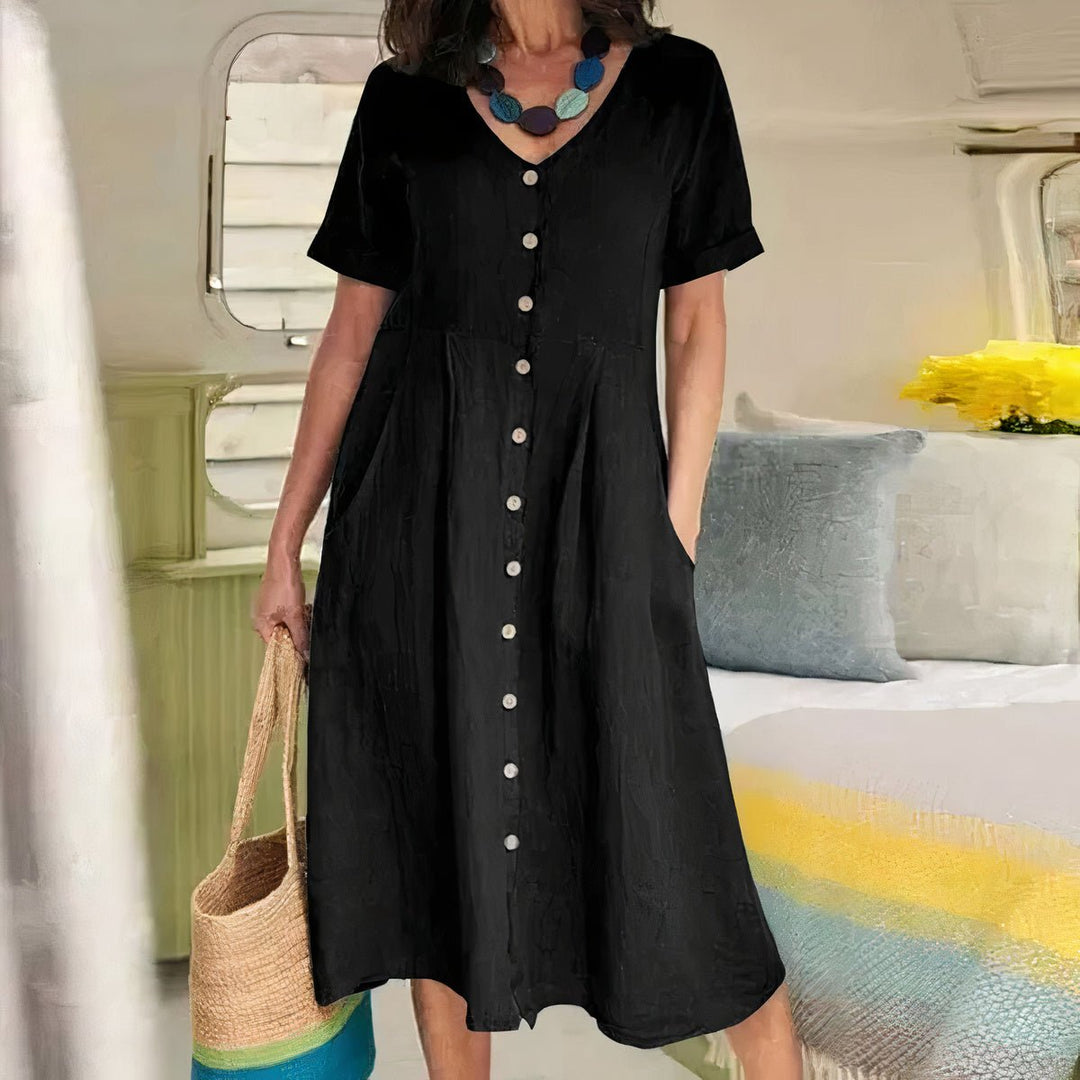 Natalie | Buttoned Elegant Dress