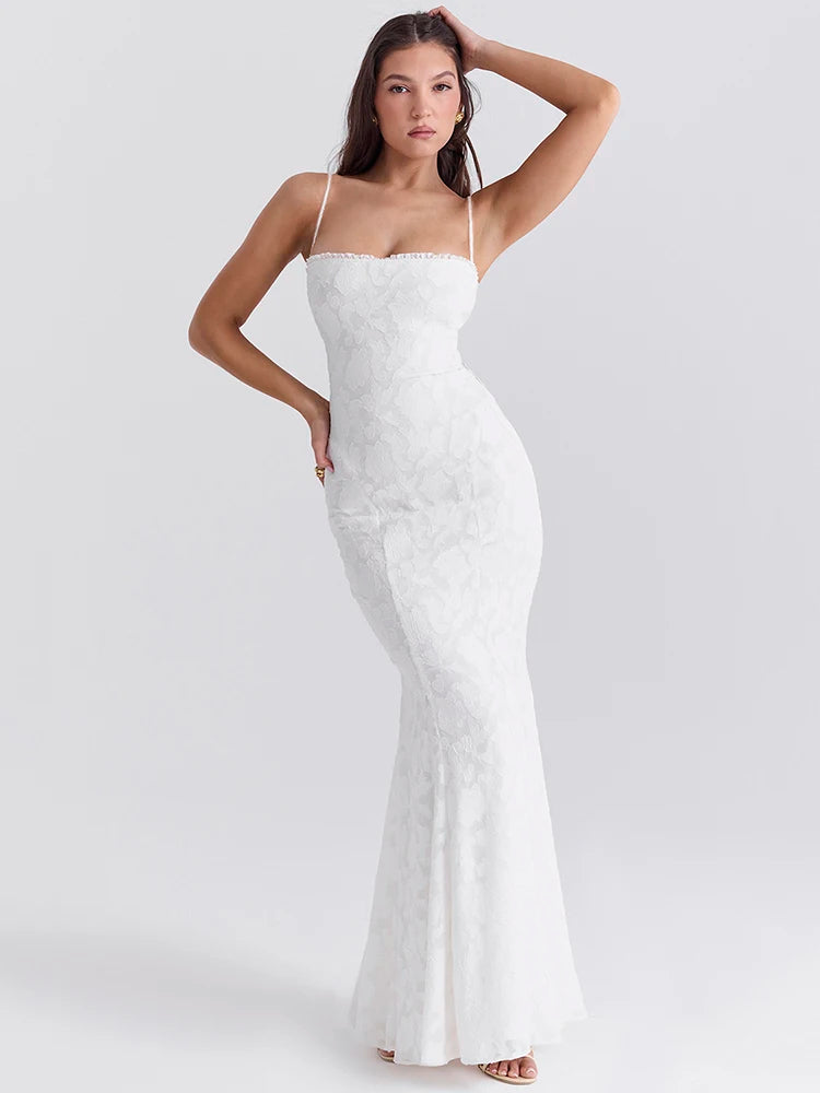 Selene | Burnout Lace Maxi Dress