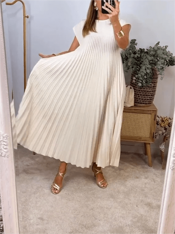 Sandra | Elegant Pleated Dress