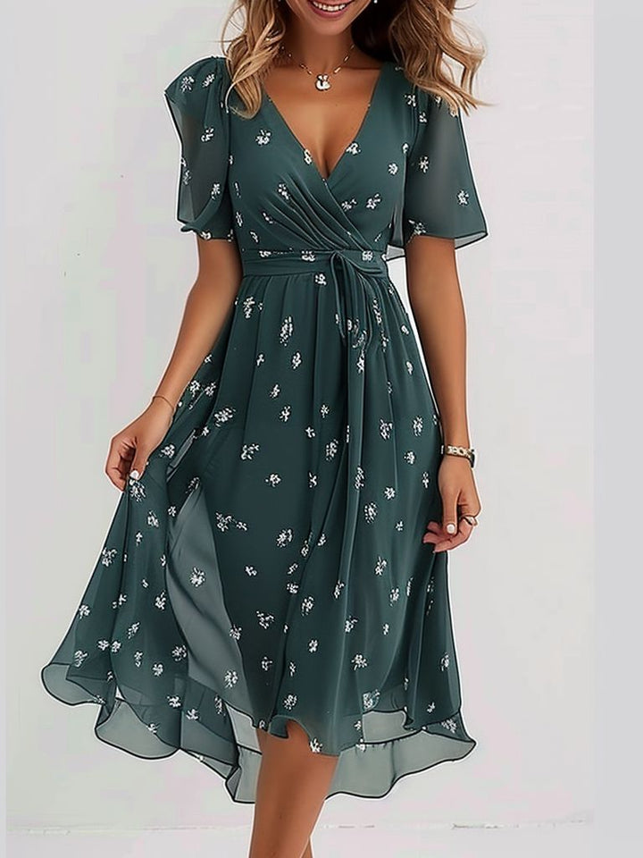 Ophelia | Groovy Green Midi Dress
