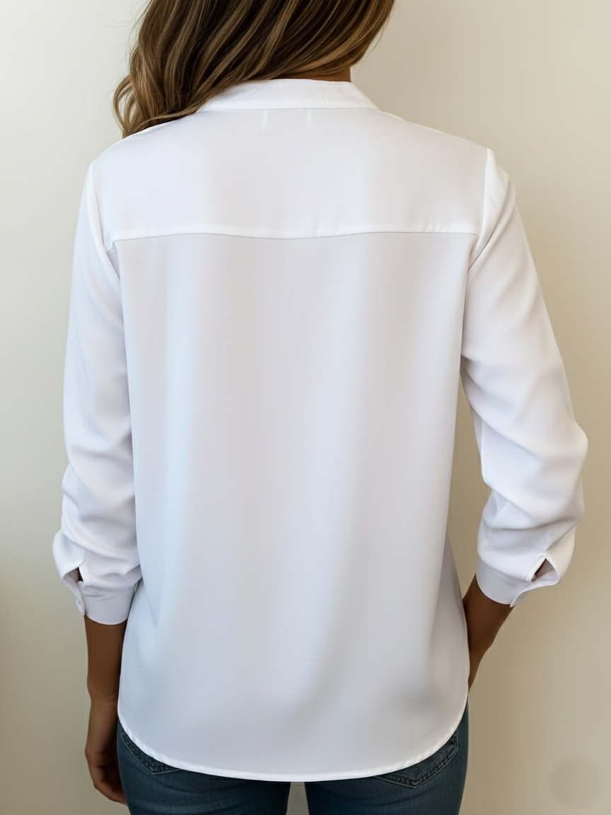 Evanthe | Minimalist V-Neck Blouse