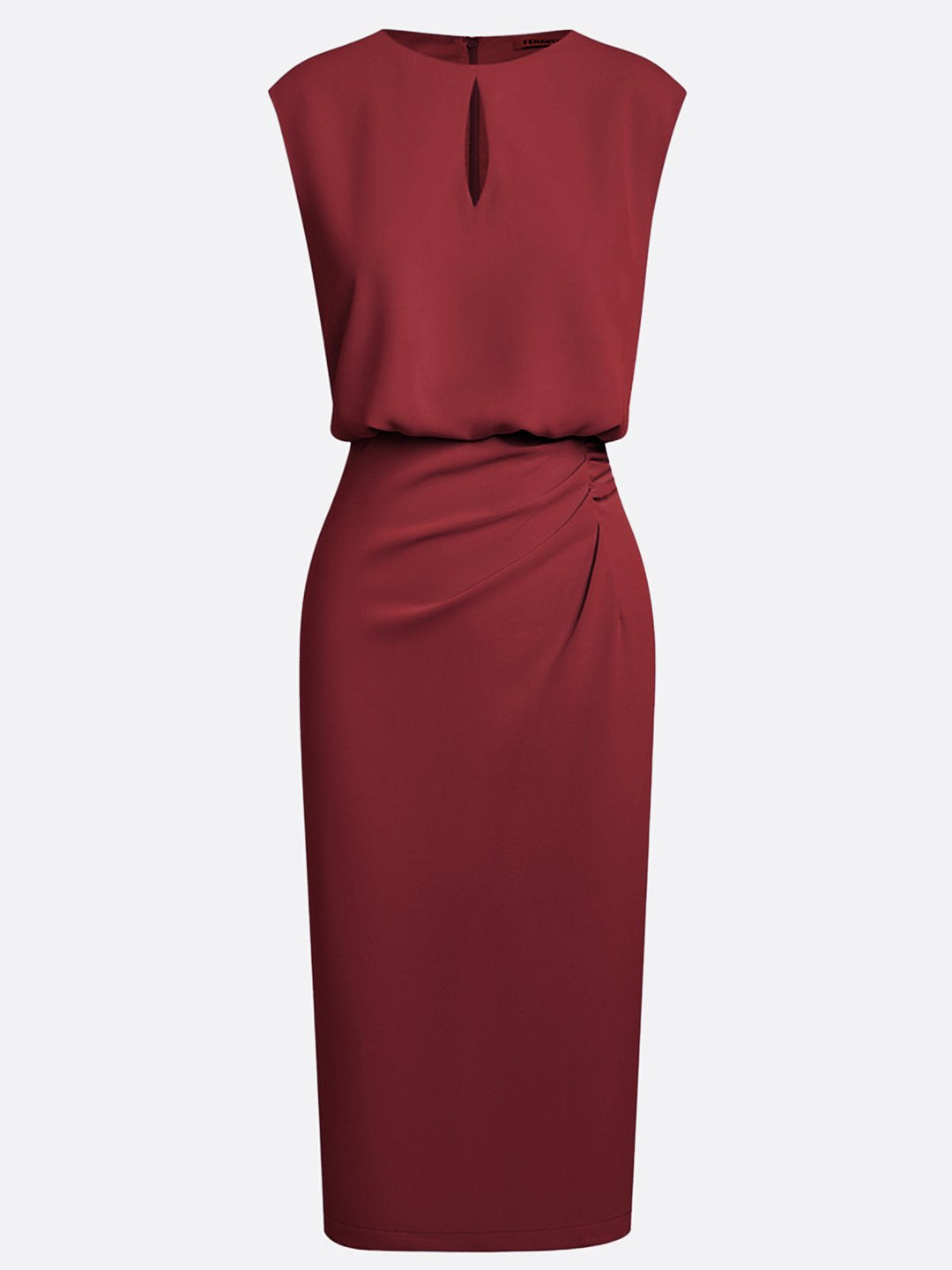 María | Chic Draped Midi Dress