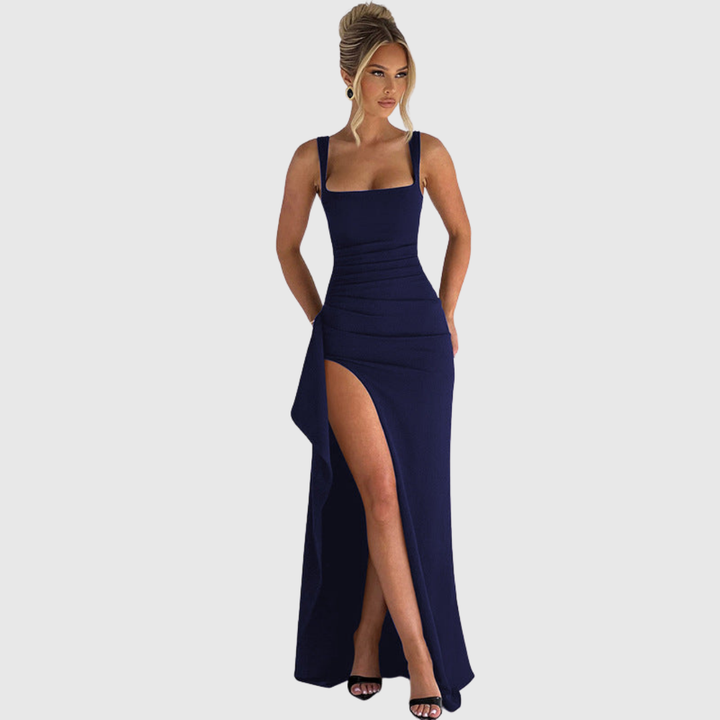 Cell | Elegant Open-Back Maxi Dress