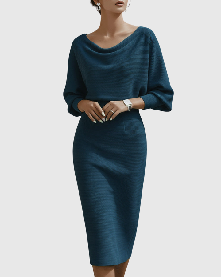 Velora | Draped Midi Dress