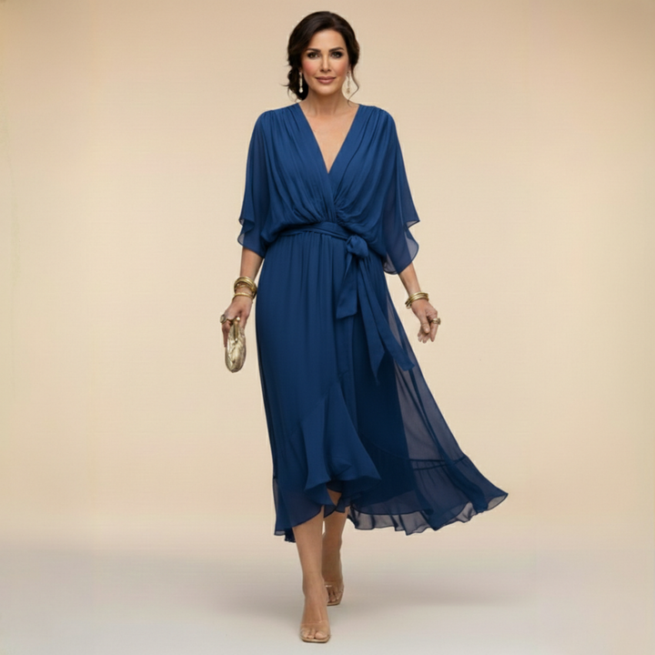 Monica | Chiffon V-Neck Dress