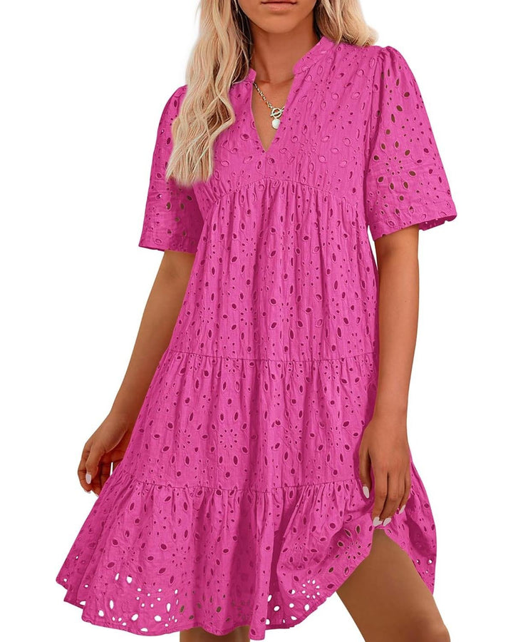 Elle | Lace Ruffle Mini Dress