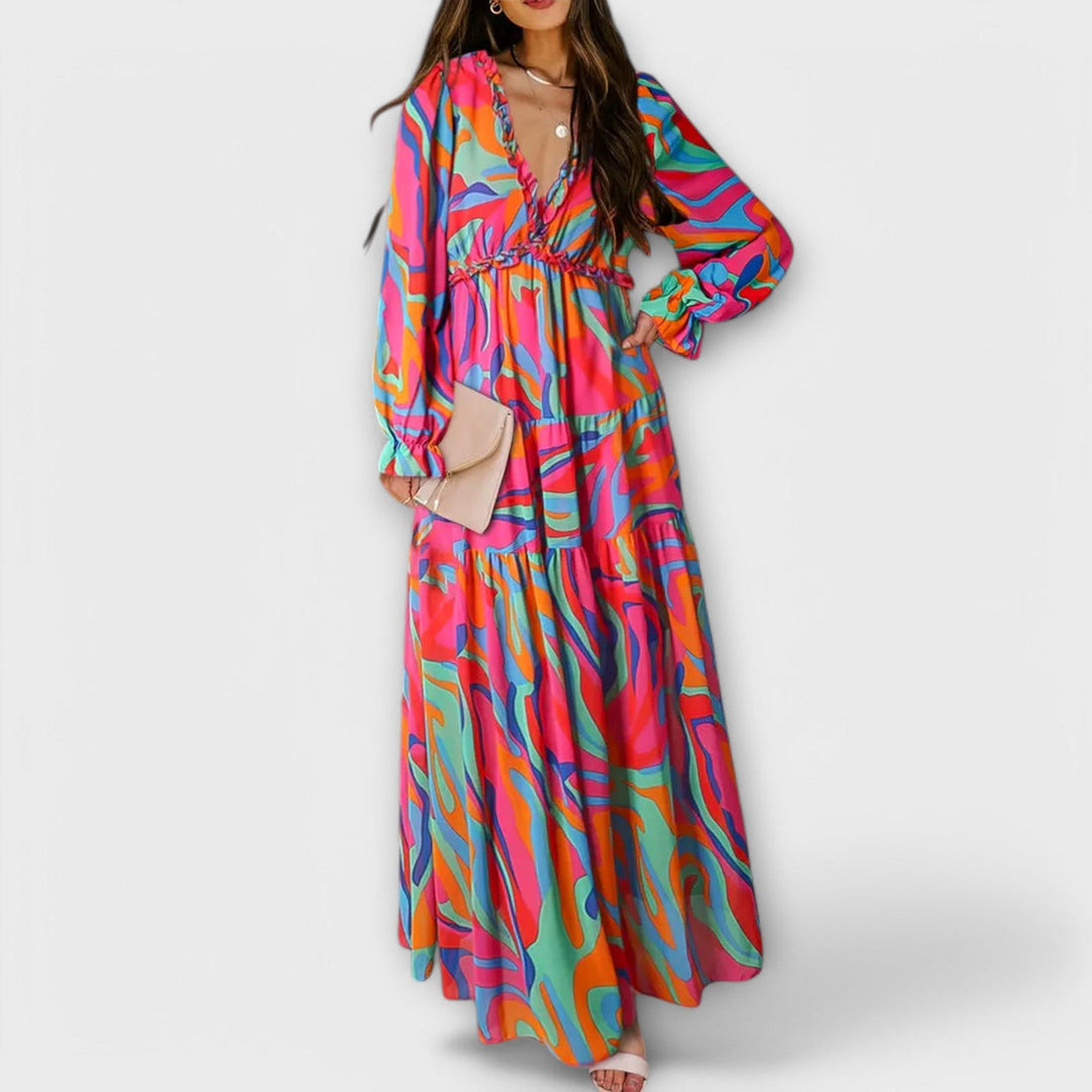 Amanda |  Floral Print Maxi Dress