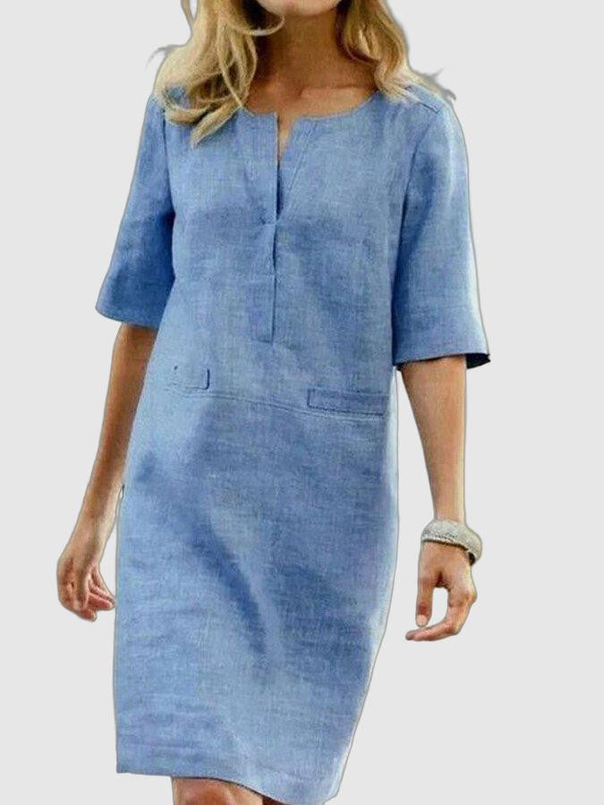 Keziah | Elegant Linen Shirt Dress