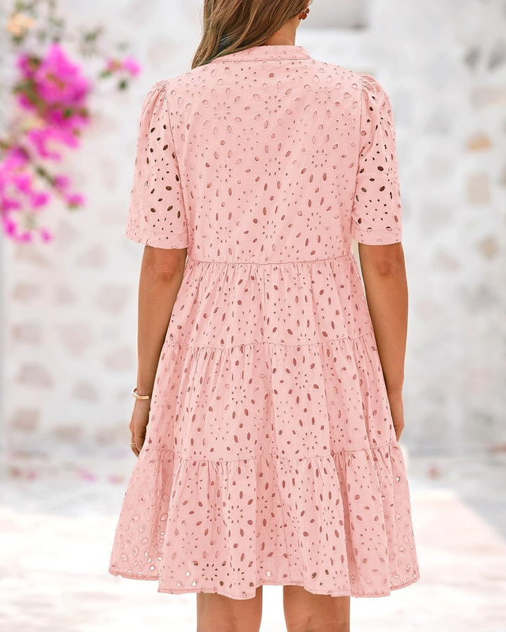 Elle | Lace Ruffle Mini Dress