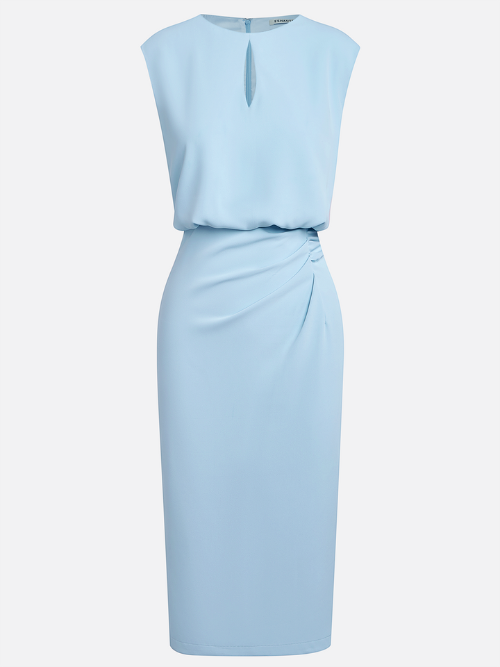 María | Chic Draped Midi Dress
