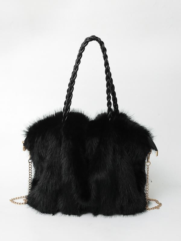 Charlotte | Velvet Shoulder Tote Bag