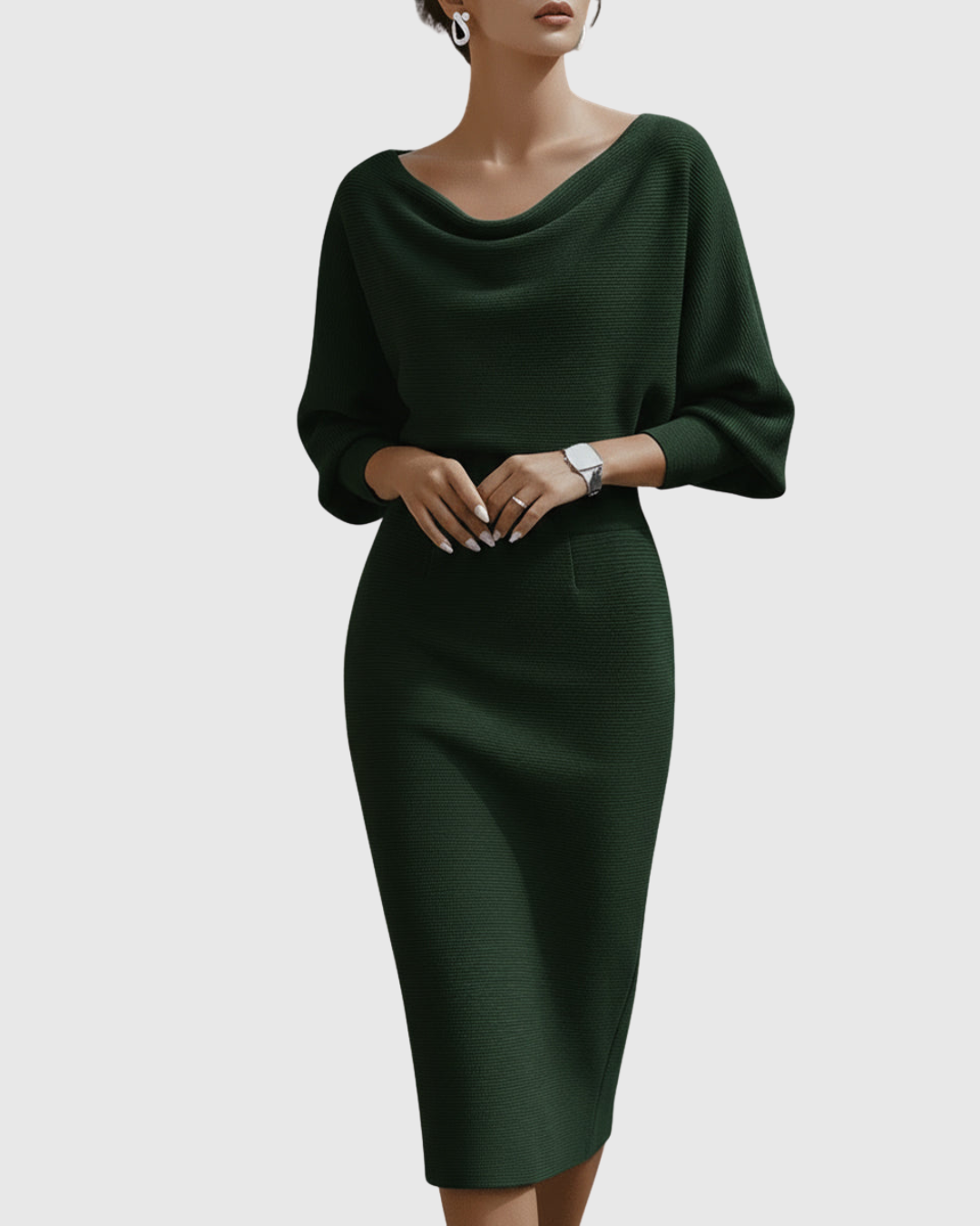 Velora | Draped Midi Dress